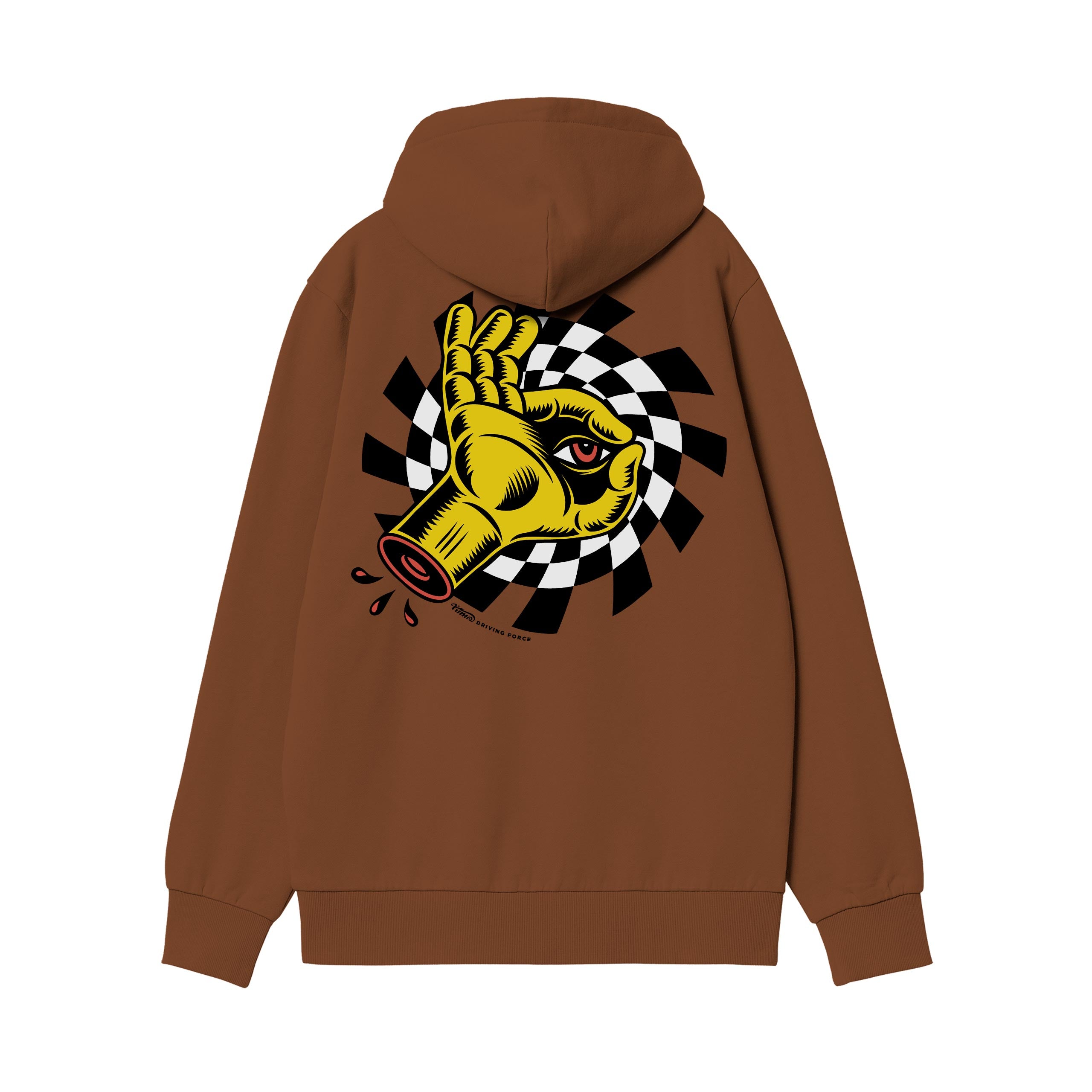 Hand Eyes Hoodie Tabacco