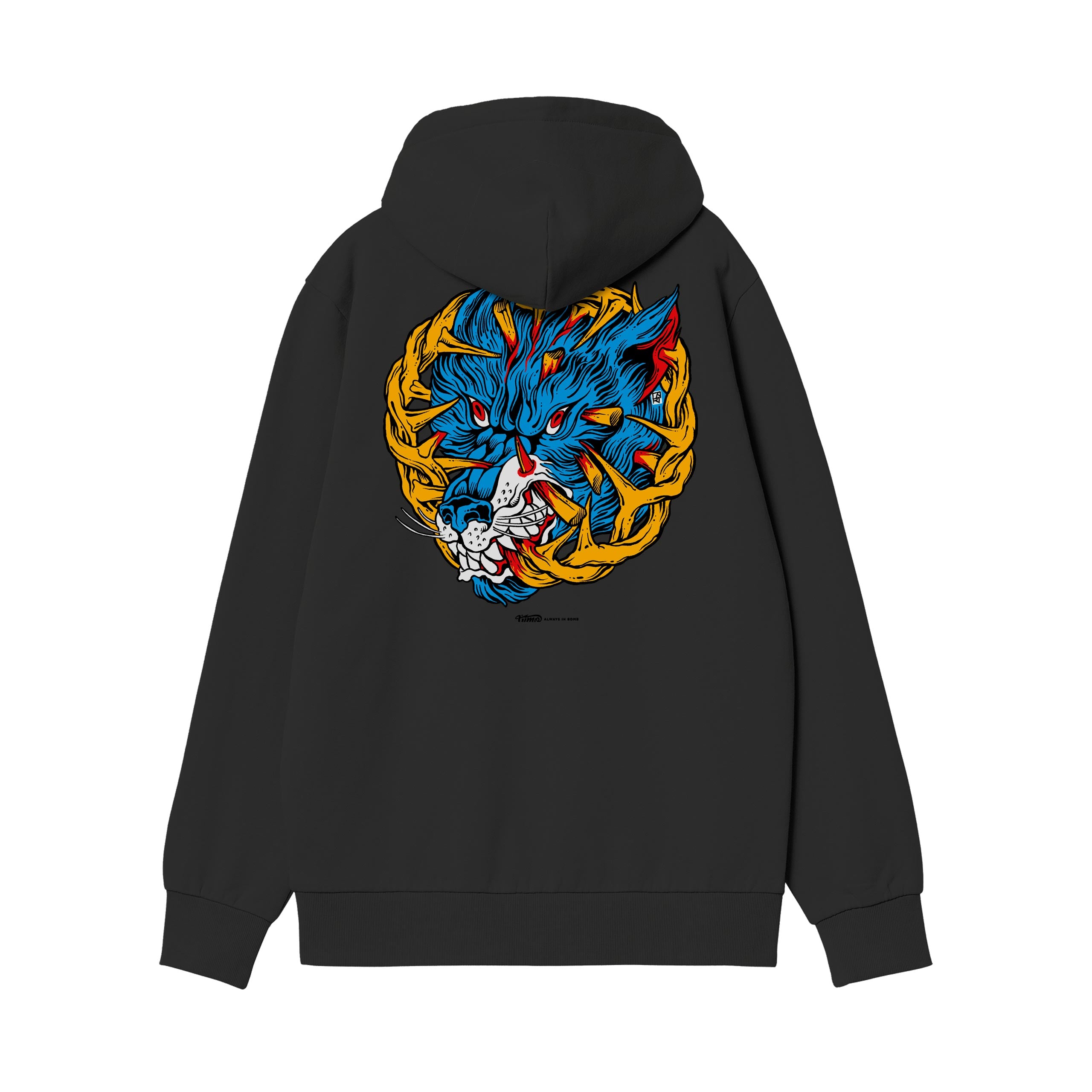 Kick Wolf Hoodie Nero