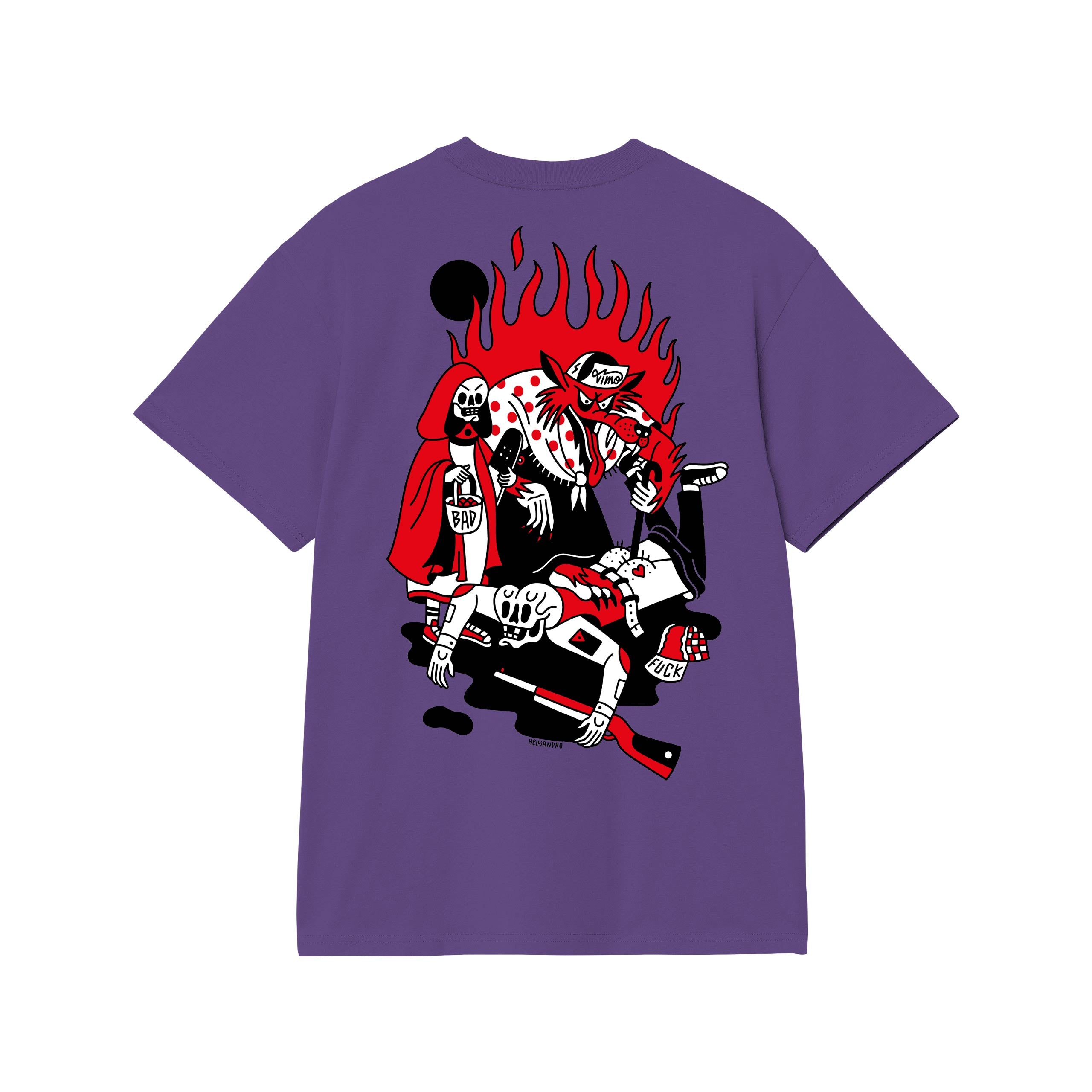 T-Shirt Hood Viola